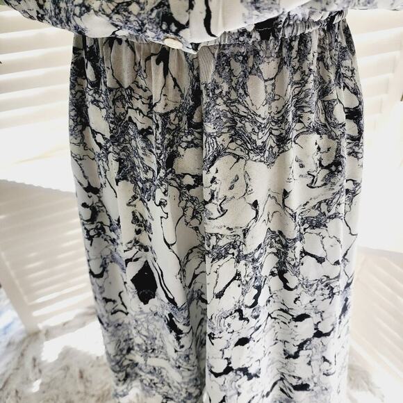 THE PODOLLS SILK GRAY BLK BUTTON DOWN DRESS SIZE SMALL - Picture 8 of 9